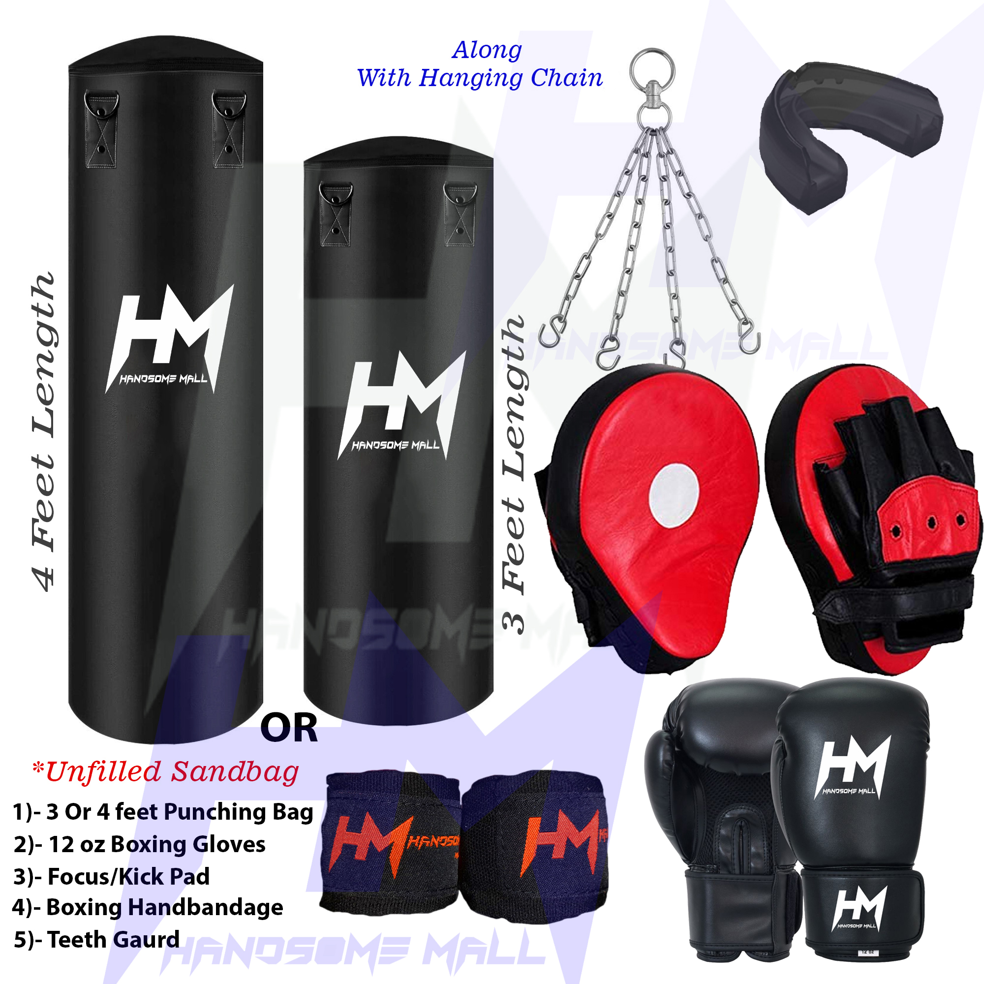 Boxing Full Set Kit for Adults-Pack Of 5