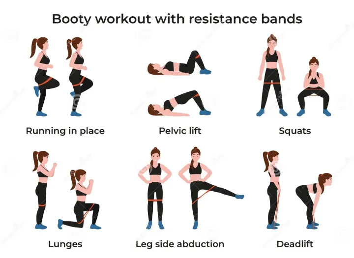 Resistance Band for Exercise Hip Thrust Circle Elastic - Image 4