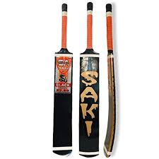 Saki Black Edition Coconut Wood Tape Ball Cricket Bat - Image 4