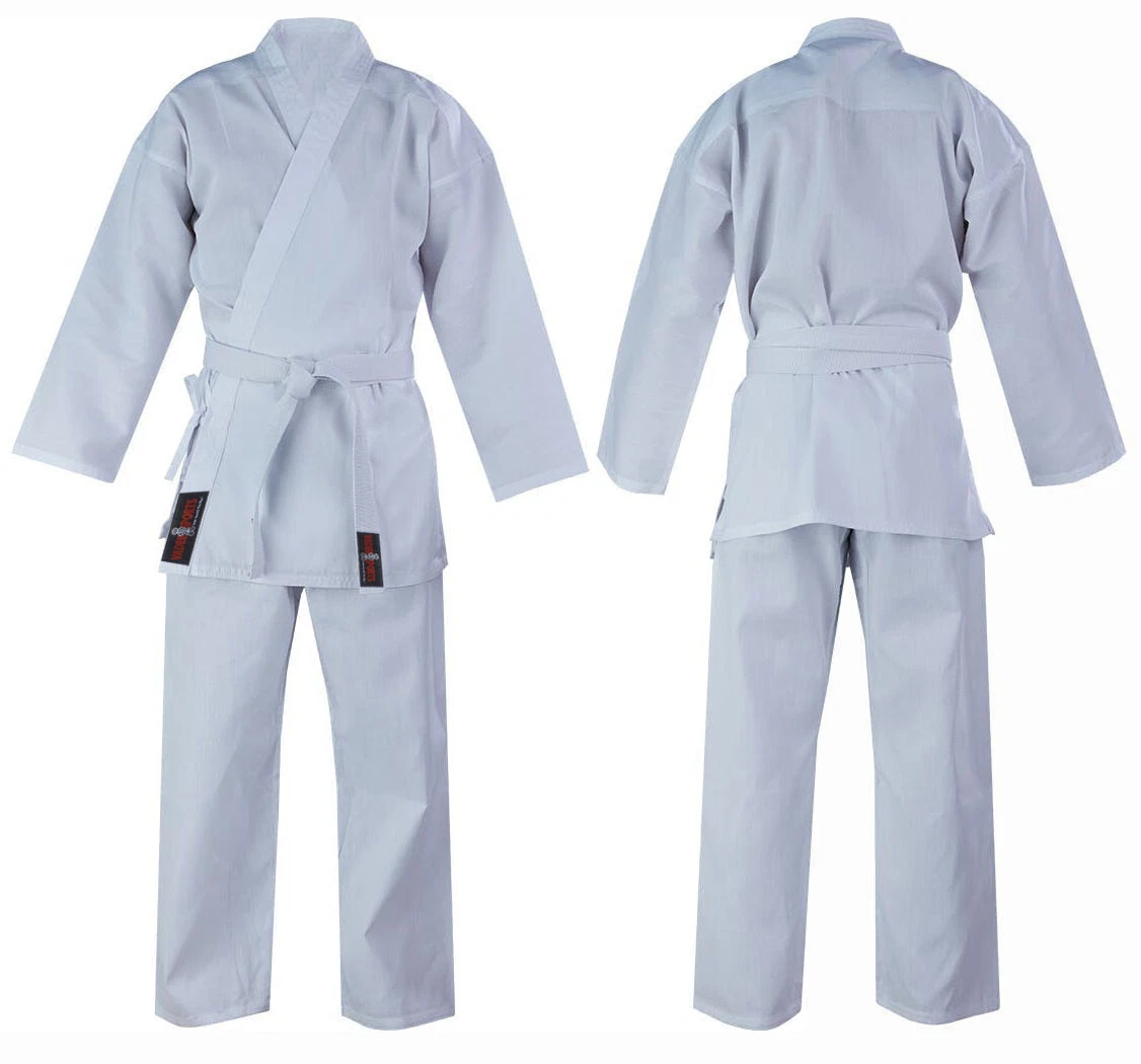 Karate Suits for Child & Adults White Karate Uniform Suit with Free WhiteBelt